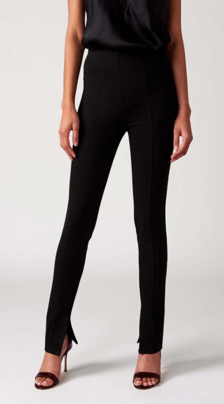 Black Anine Bing Max Slim Fit Pants Ankle Split 30/XXS